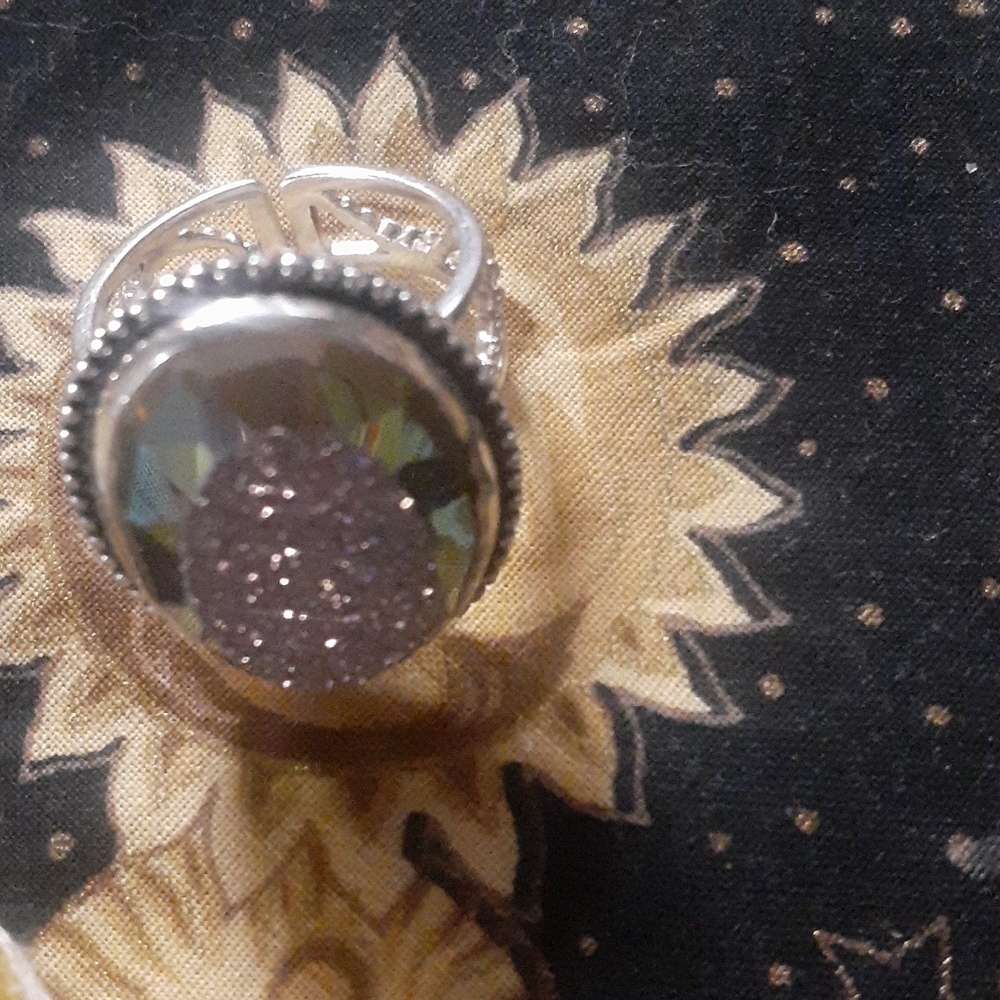Purple Glitter Ring